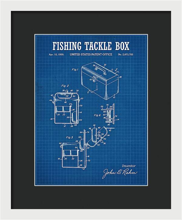 Fishing Tackle Box Blueprint Patent Us2673783a