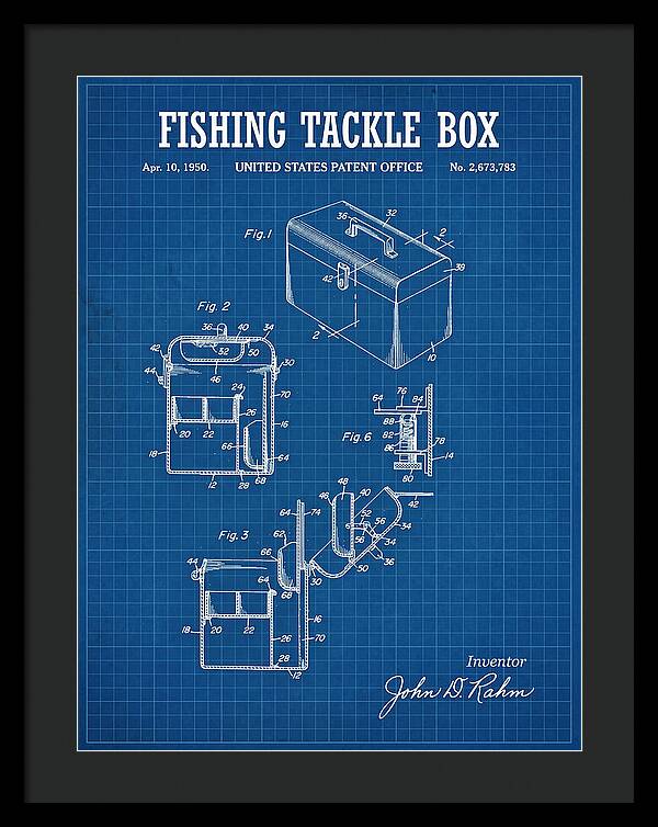 Fishing Tackle Box Blueprint Patent Us2673783a