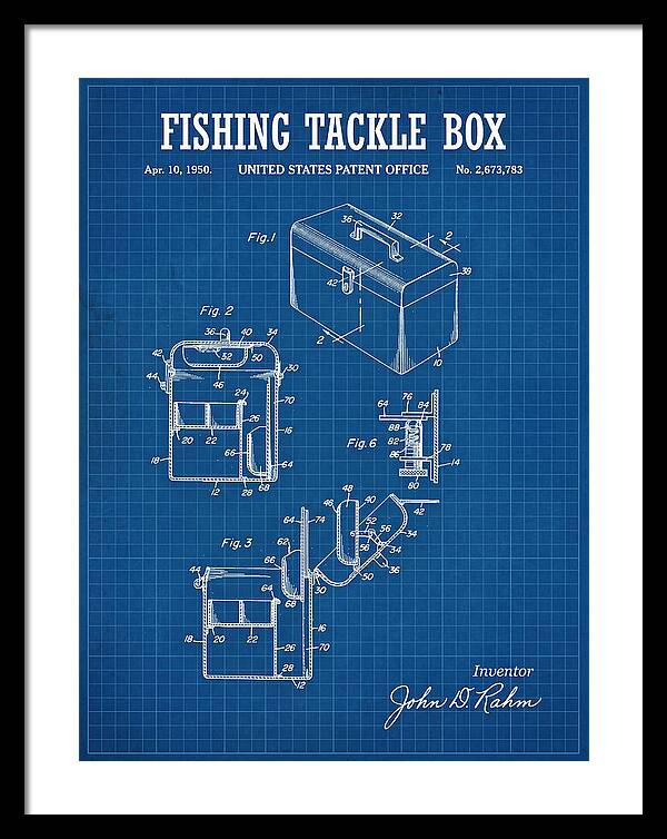 Fishing Tackle Box Blueprint Patent Us2673783a