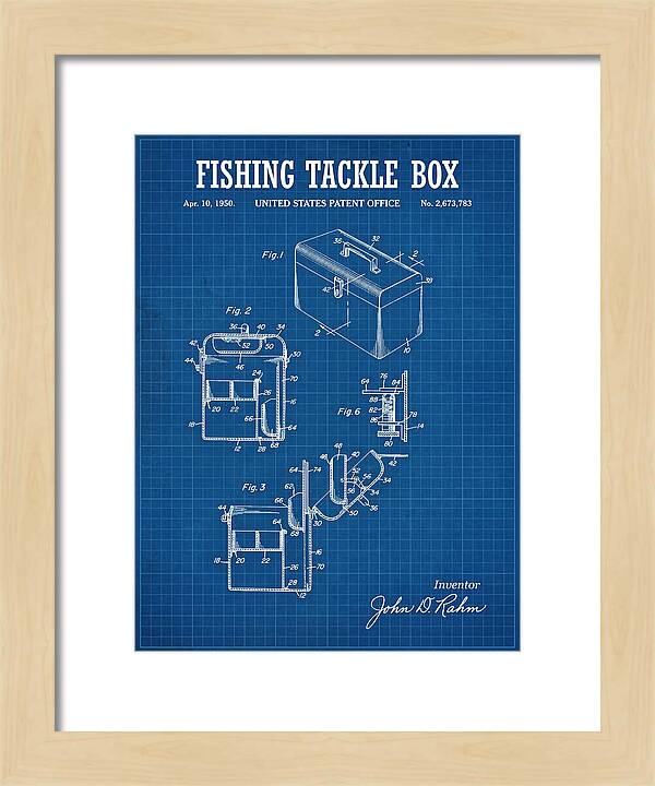 Fishing Tackle Box Blueprint Patent Us2673783a