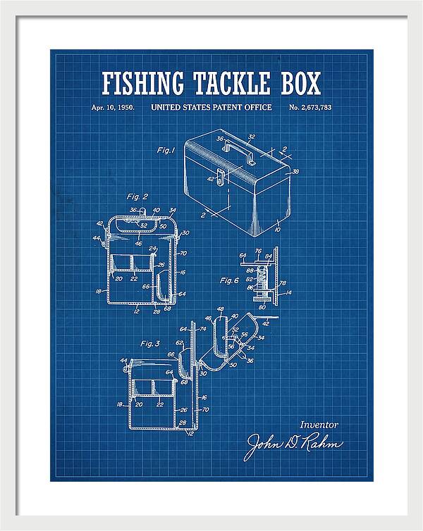 Fishing Tackle Box Blueprint Patent Us2673783a