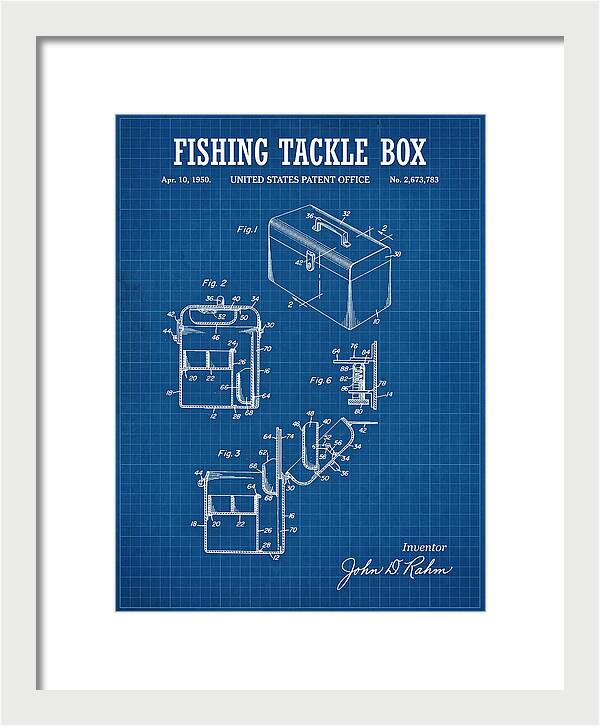 Fishing Tackle Box Blueprint Patent Us2673783a