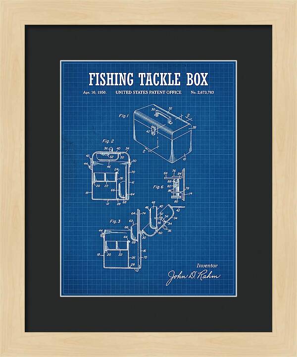 Fishing Tackle Box Blueprint Patent Us2673783a