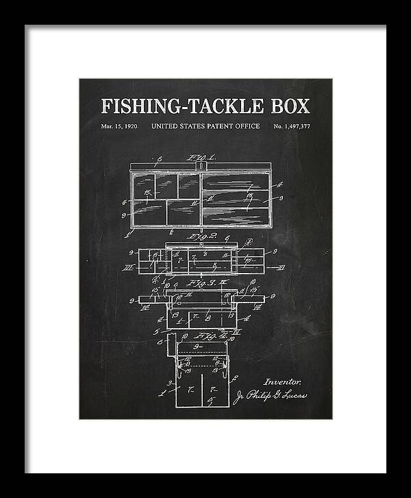 Fishing Tackle Box Chalkboard Patent Us1497377a