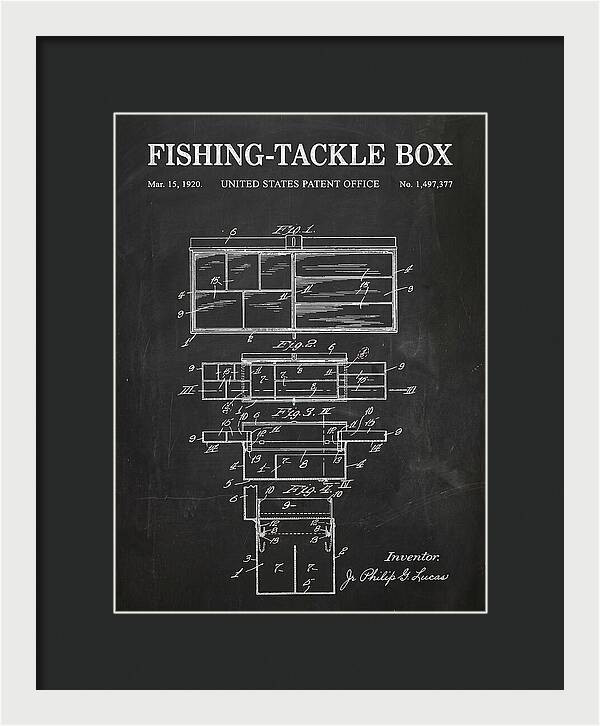 Fishing Tackle Box Chalkboard Patent Us1497377a