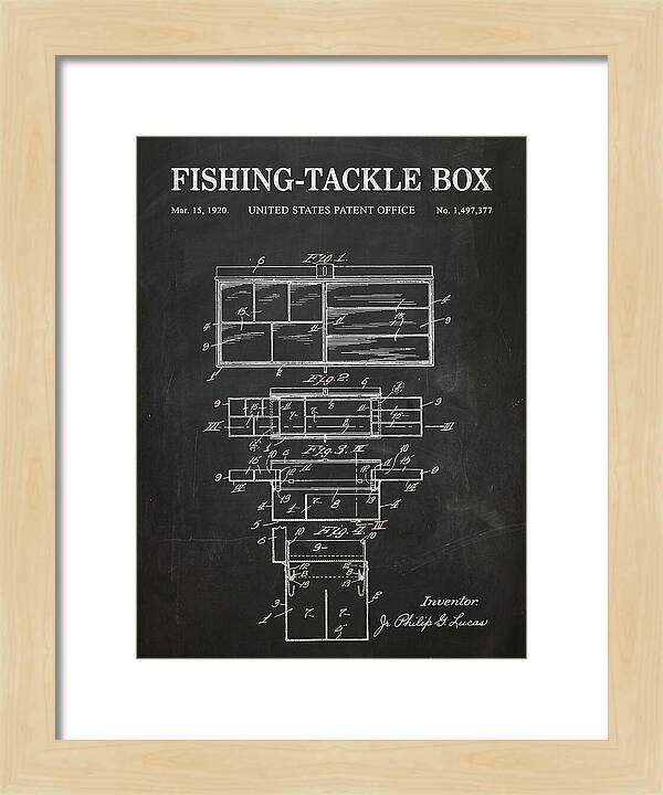 Fishing Tackle Box Chalkboard Patent Us1497377a