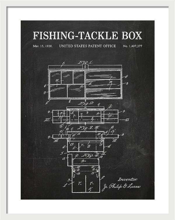 Fishing Tackle Box Chalkboard Patent Us1497377a