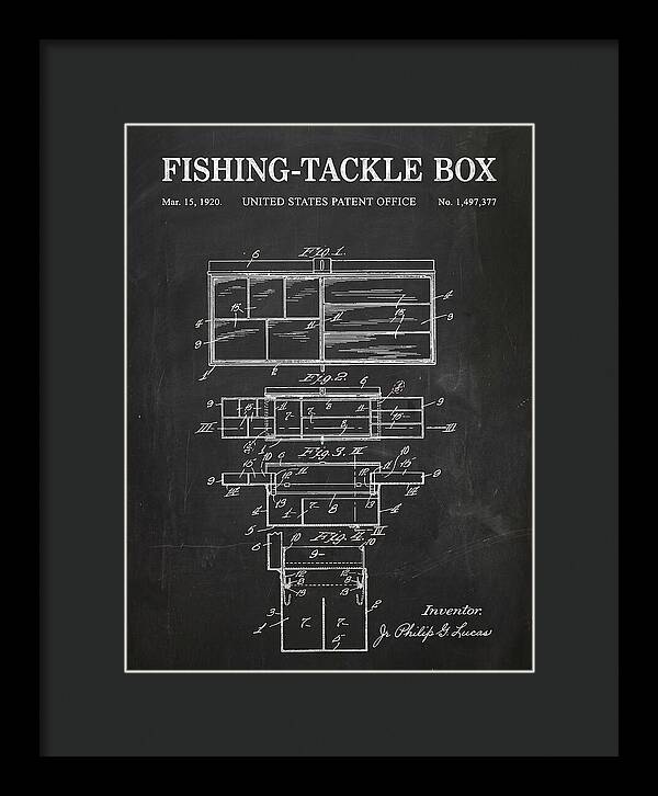 Fishing Tackle Box Chalkboard Patent Us1497377a