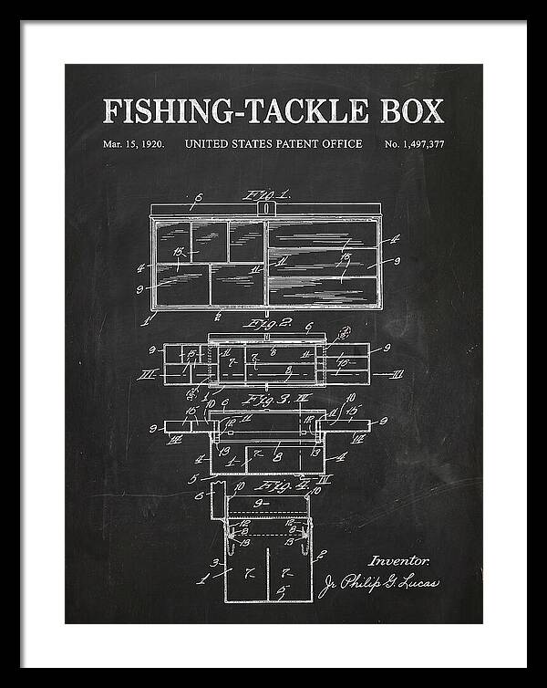 Fishing Tackle Box Chalkboard Patent Us1497377a
