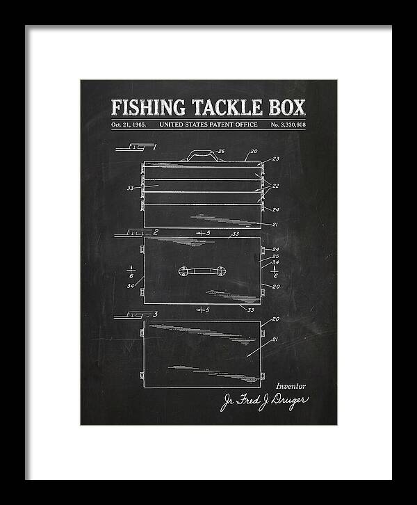 Fishing Tackle Box Chalkboard Patent Us3330608a