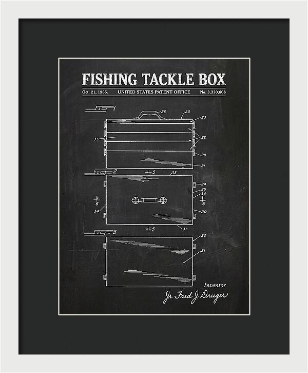 Fishing Tackle Box Chalkboard Patent Us3330608a