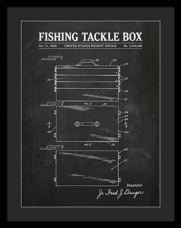 Fishing Tackle Box Chalkboard Patent Us3330608a