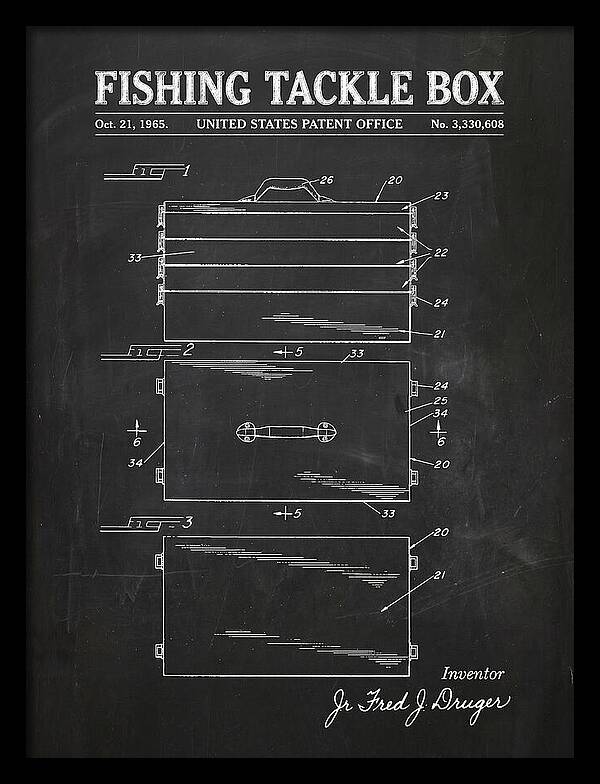 Fishing Tackle Box Chalkboard Patent Us3330608a