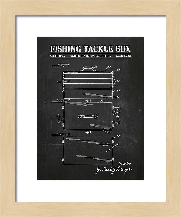 Fishing Tackle Box Chalkboard Patent Us3330608a
