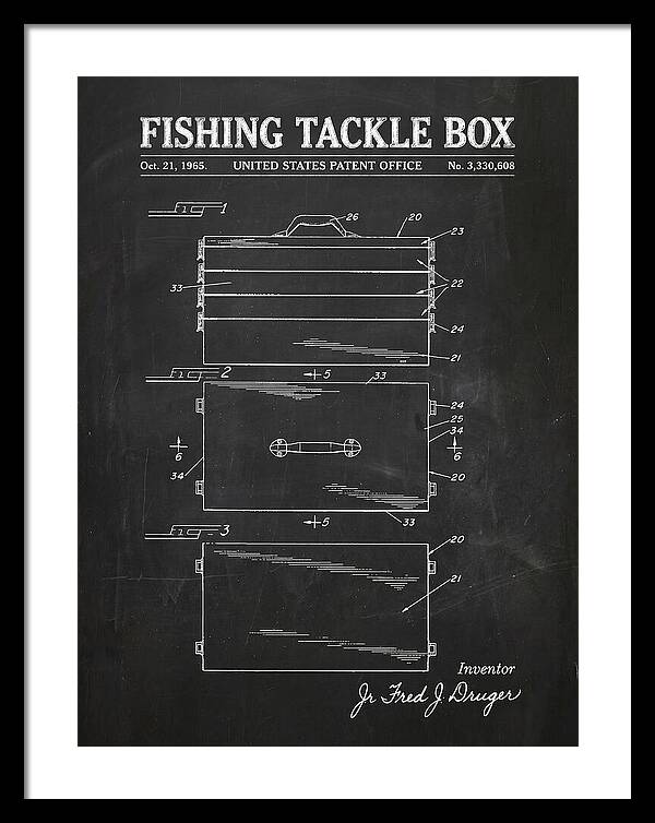 Fishing Tackle Box Chalkboard Patent Us3330608a