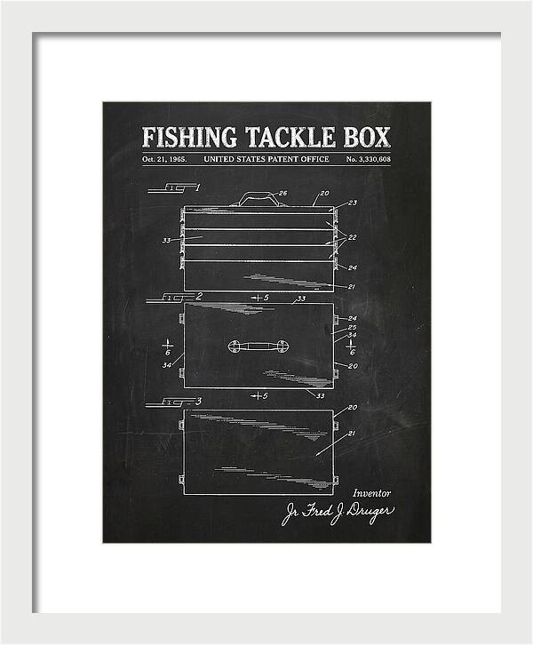 Fishing Tackle Box Chalkboard Patent Us3330608a