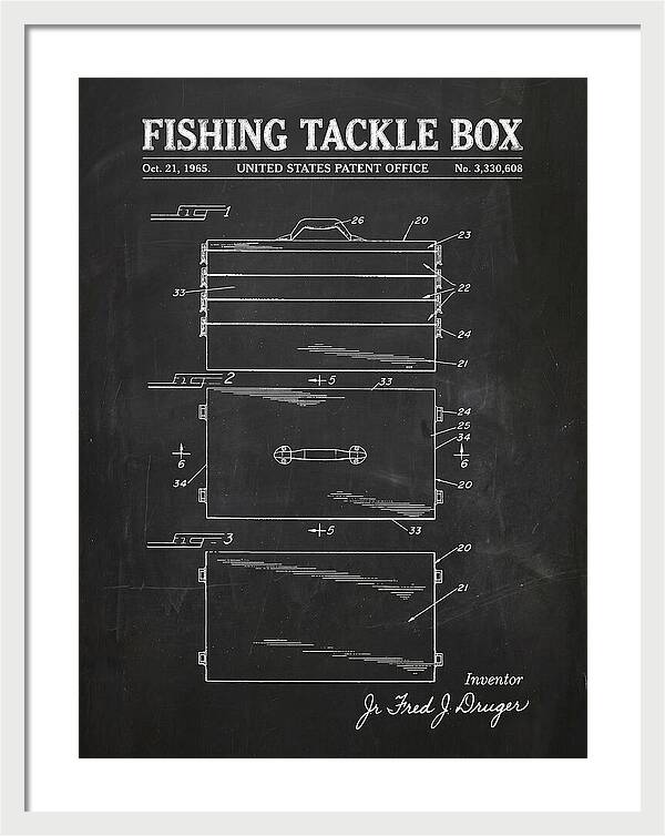 Fishing Tackle Box Chalkboard Patent Us3330608a