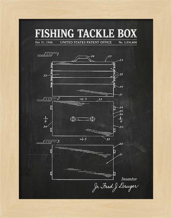 Fishing Tackle Box Chalkboard Patent Us3330608a