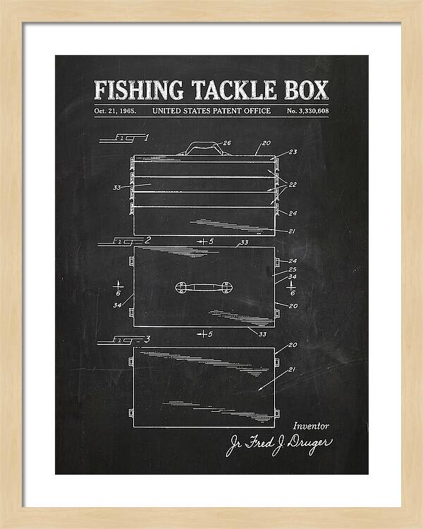 Fishing Tackle Box Chalkboard Patent Us3330608a