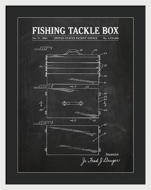 Fishing Tackle Box Chalkboard Patent Us3330608a