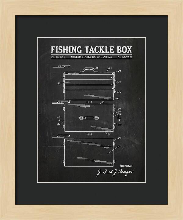 Fishing Tackle Box Chalkboard Patent Us3330608a