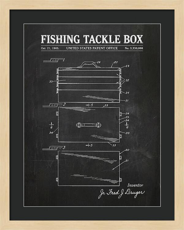 Fishing Tackle Box Chalkboard Patent Us3330608a