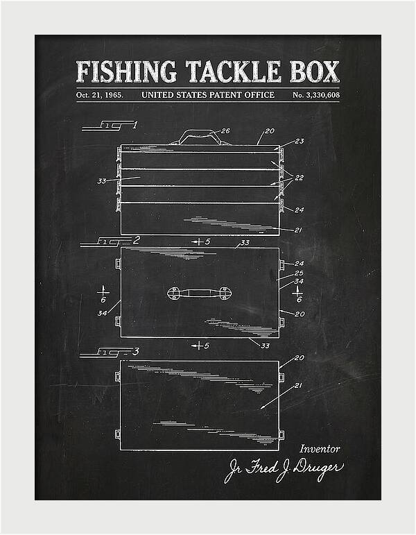 Fishing Tackle Box Chalkboard Patent Us3330608a