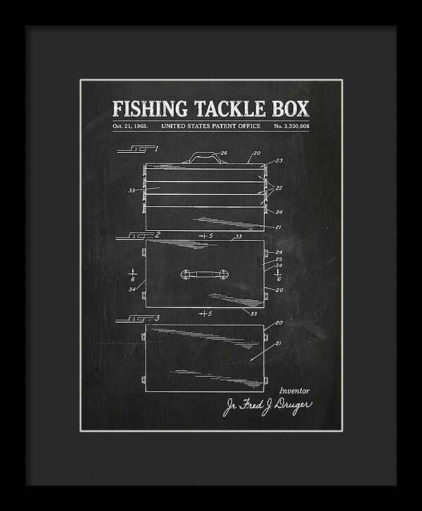 Fishing Tackle Box Chalkboard Patent Us3330608a