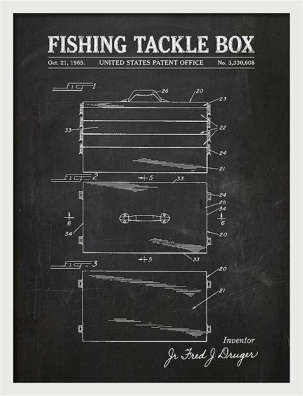 Fishing Tackle Box Chalkboard Patent Us3330608a