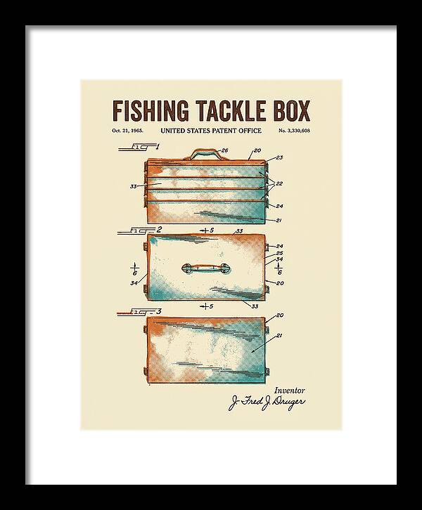 Fishing Tackle Box Retro Patent Us3330608a