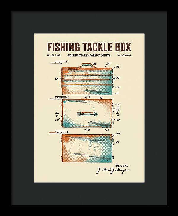 Fishing Tackle Box Retro Patent Us3330608a
