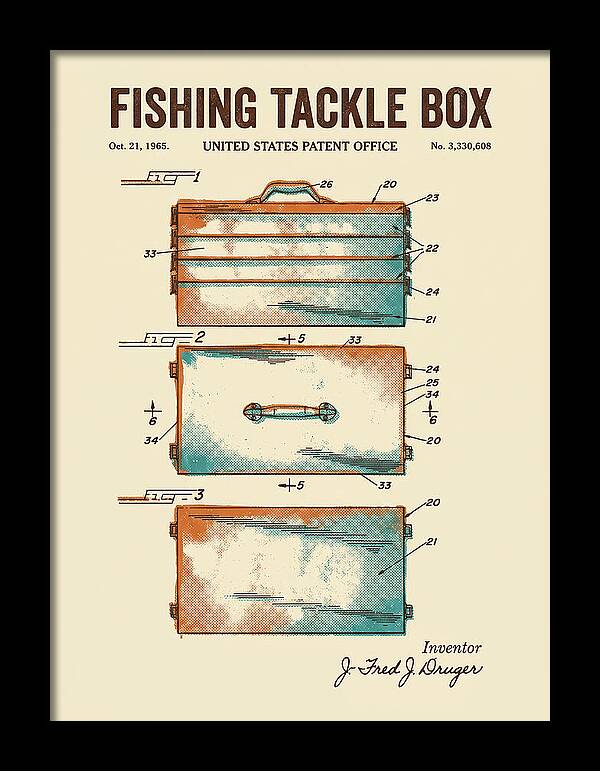 Fishing Tackle Box Retro Patent Us3330608a