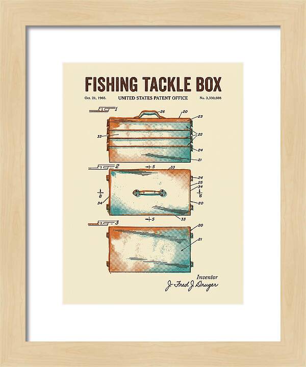 Fishing Tackle Box Retro Patent Us3330608a