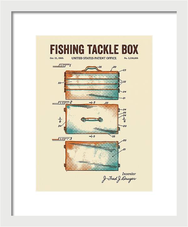 Fishing Tackle Box Retro Patent Us3330608a