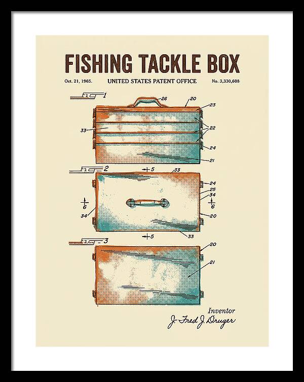 Fishing Tackle Box Retro Patent Us3330608a