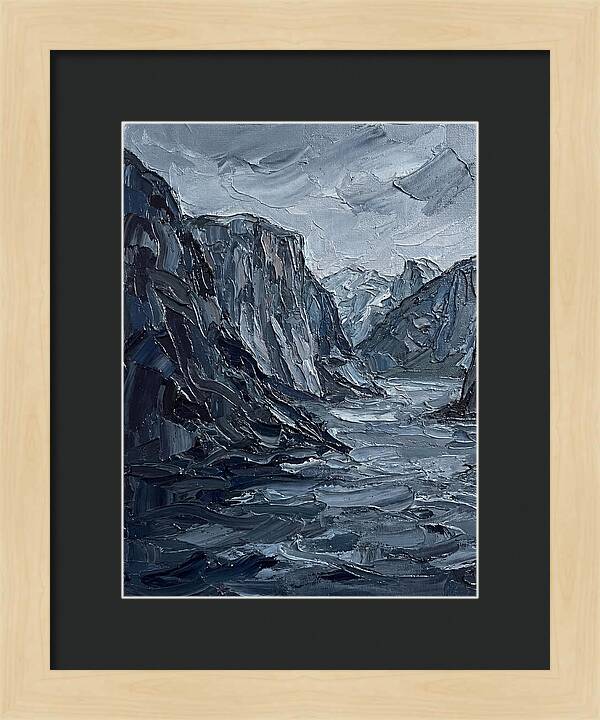 Fjord Landscape In Monochrome