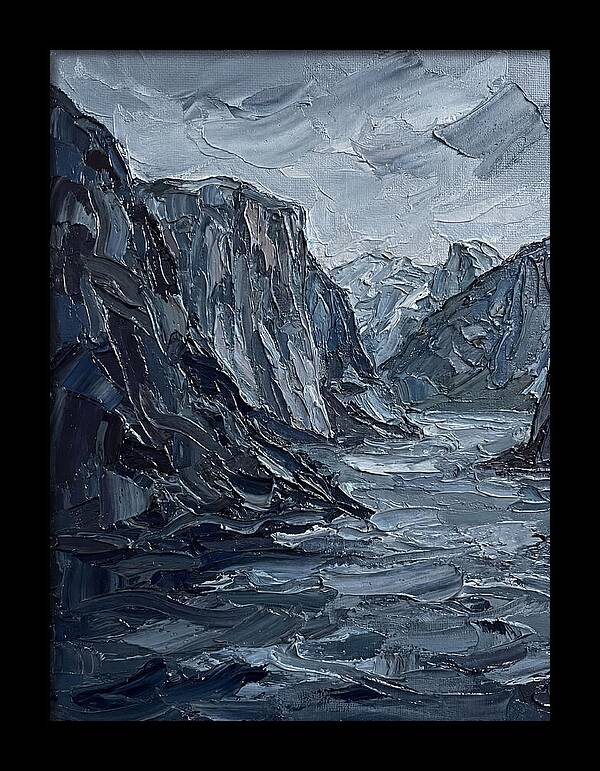 Fjord Landscape In Monochrome