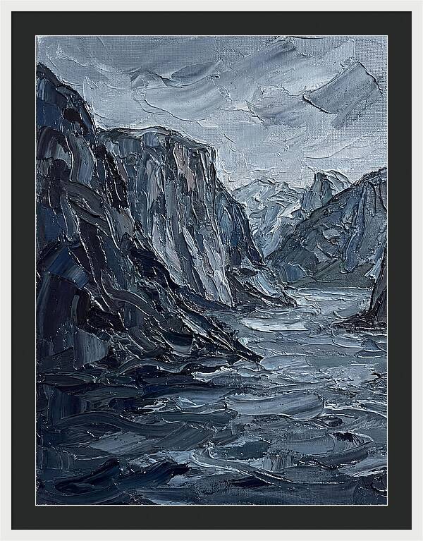 Fjord Landscape In Monochrome