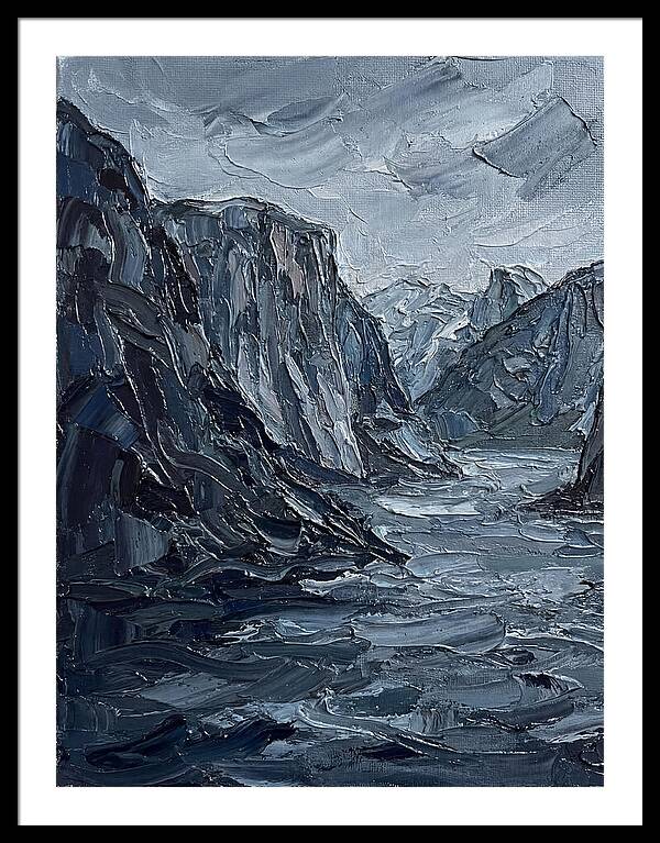 Fjord Landscape In Monochrome