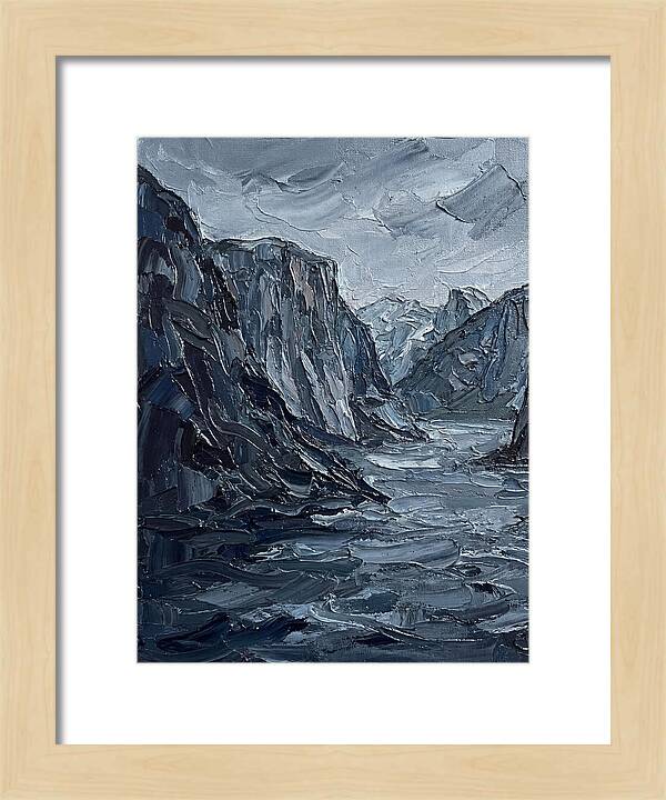 Fjord Landscape In Monochrome