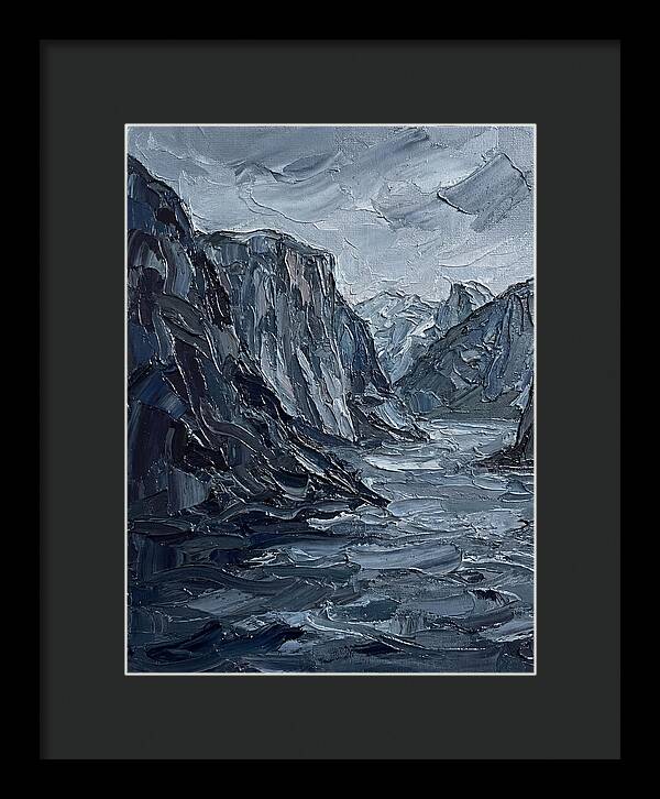 Fjord Landscape In Monochrome