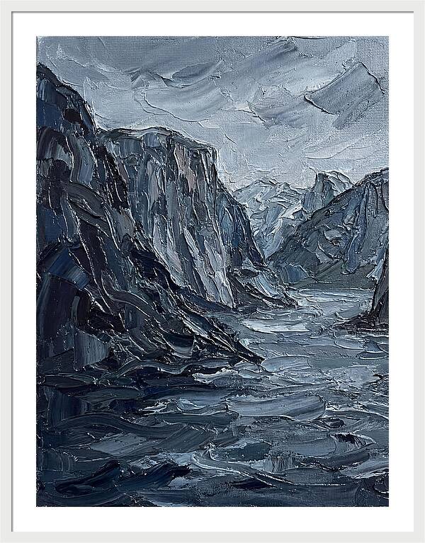 Fjord Landscape In Monochrome