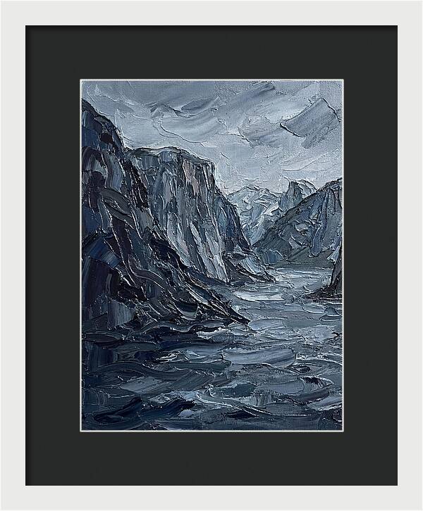 Fjord Landscape In Monochrome
