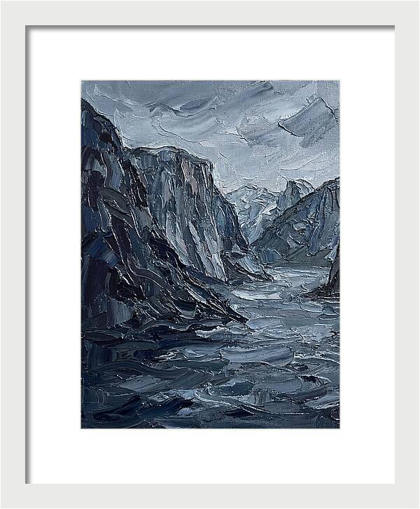 Fjord Landscape In Monochrome