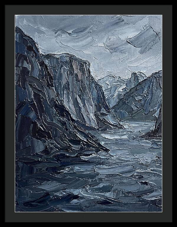 Fjord Landscape In Monochrome