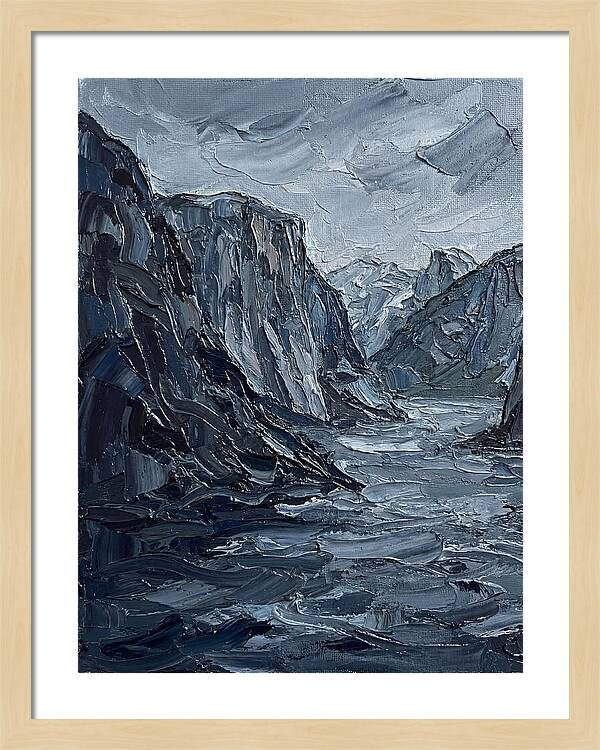 Fjord Landscape In Monochrome
