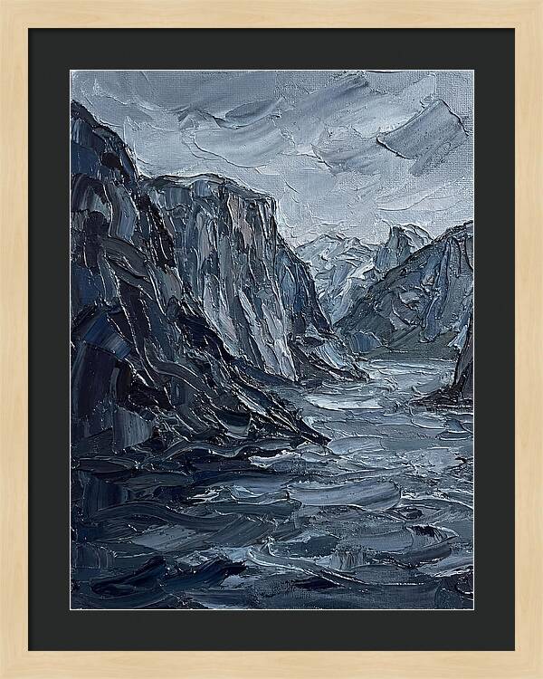 Fjord Landscape In Monochrome