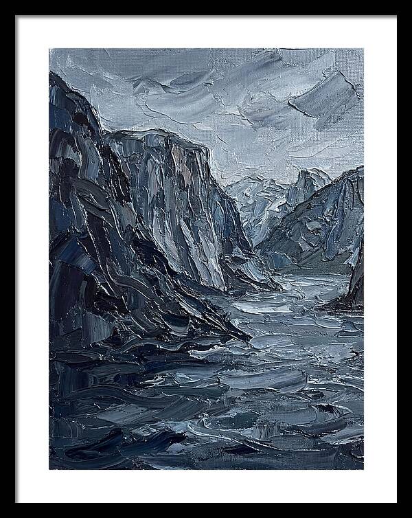 Fjord Landscape In Monochrome