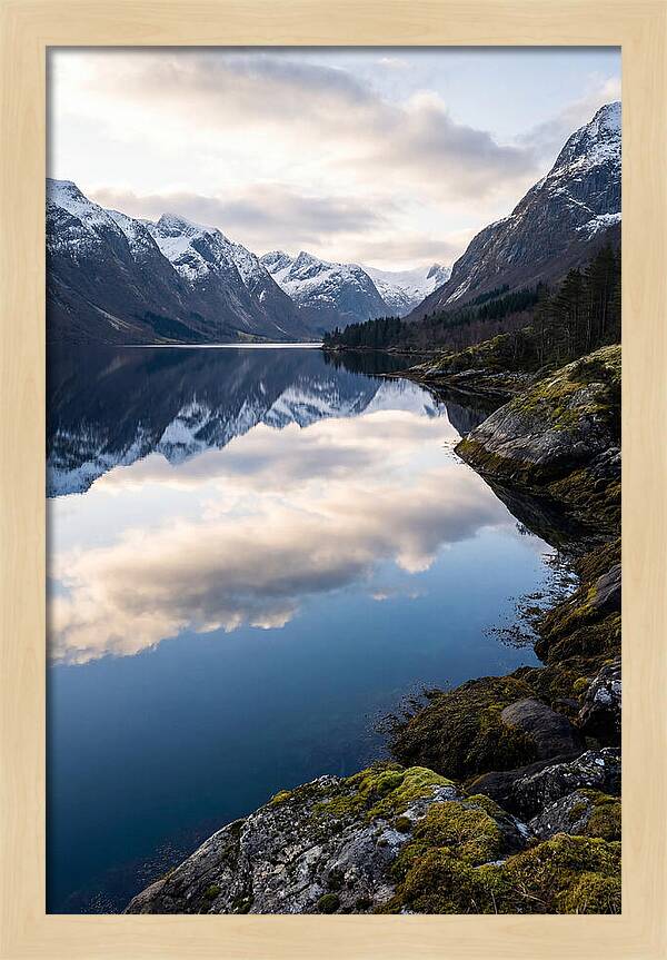 Fjord Reflections In Norway