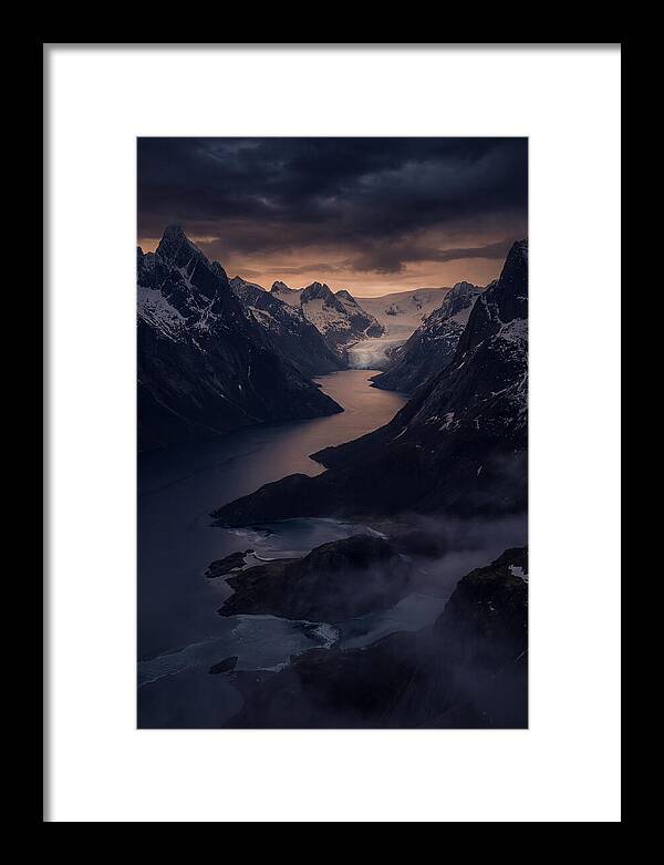 Fjord Under Twilight Skies